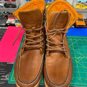 I am selling a pair of Timberland Men's Jackson's Landing Moc Toe Size 12 brown